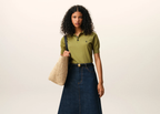 Ami Paris Ami De Coeur Short Sleeve Polo Green