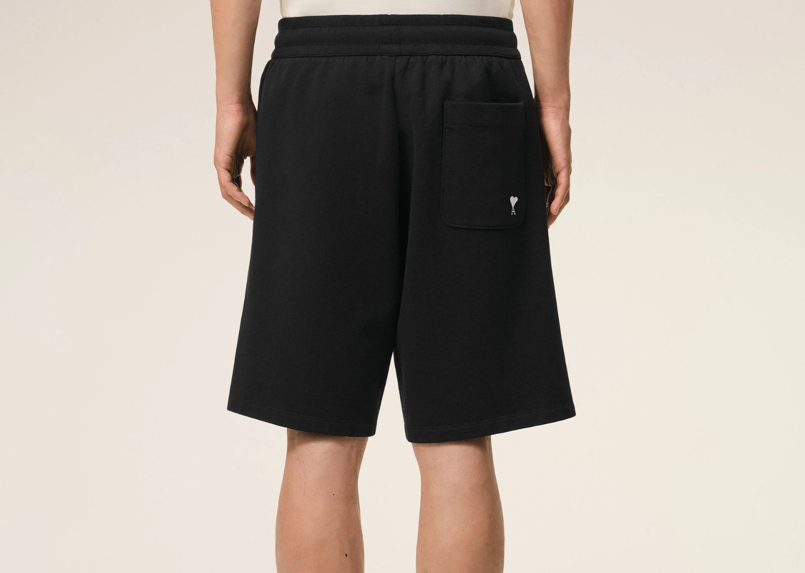Ami Paris Ami De Coeur Shorts Black