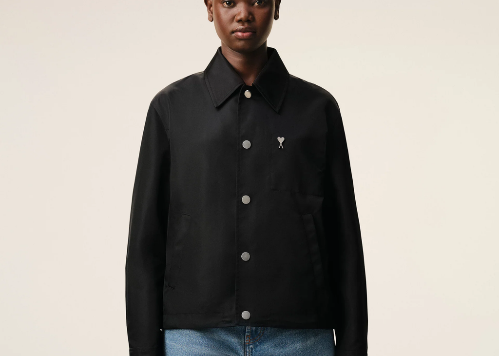 Ami Paris Ami De Coeur Stud Buttoned Jacket Black