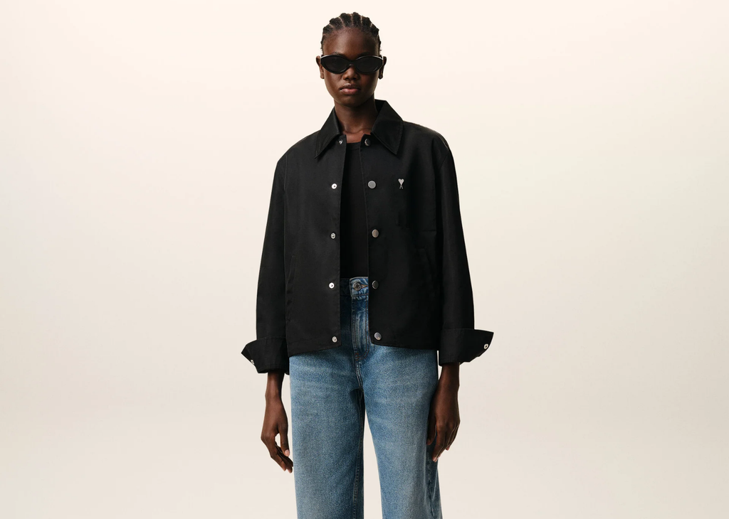 Ami Paris Ami De Coeur Stud Buttoned Jacket Black