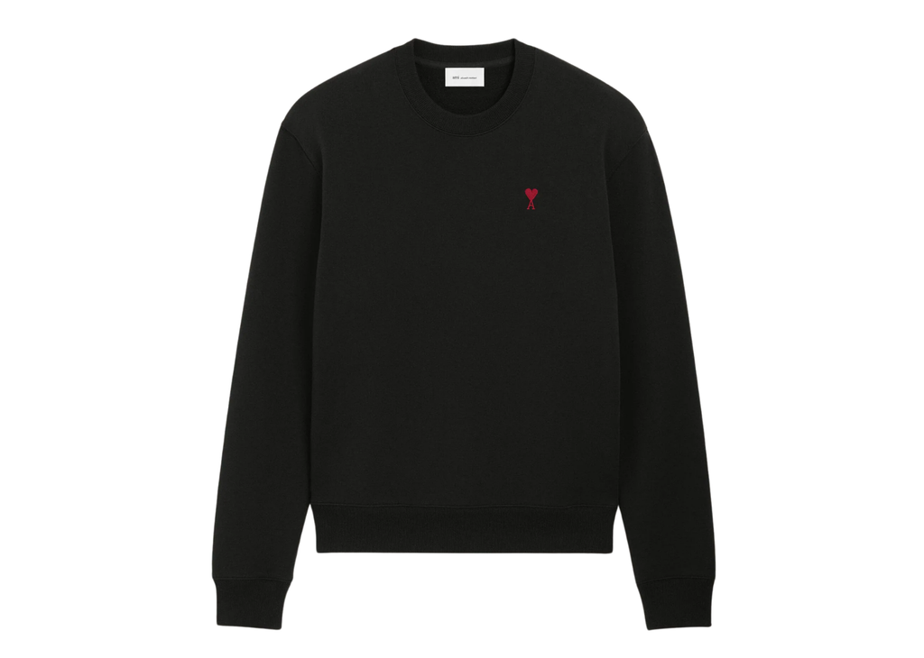 Ami Paris Ami De Coeur Sweatshirt Black Red