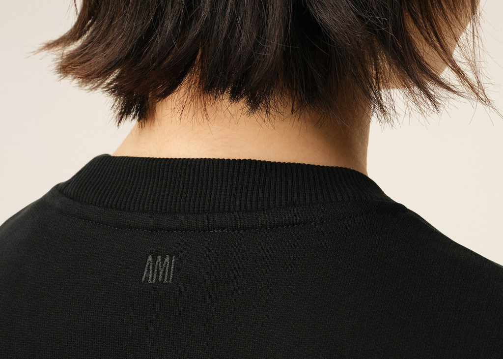 Ami Paris Ami De Coeur Sweatshirt Black Red