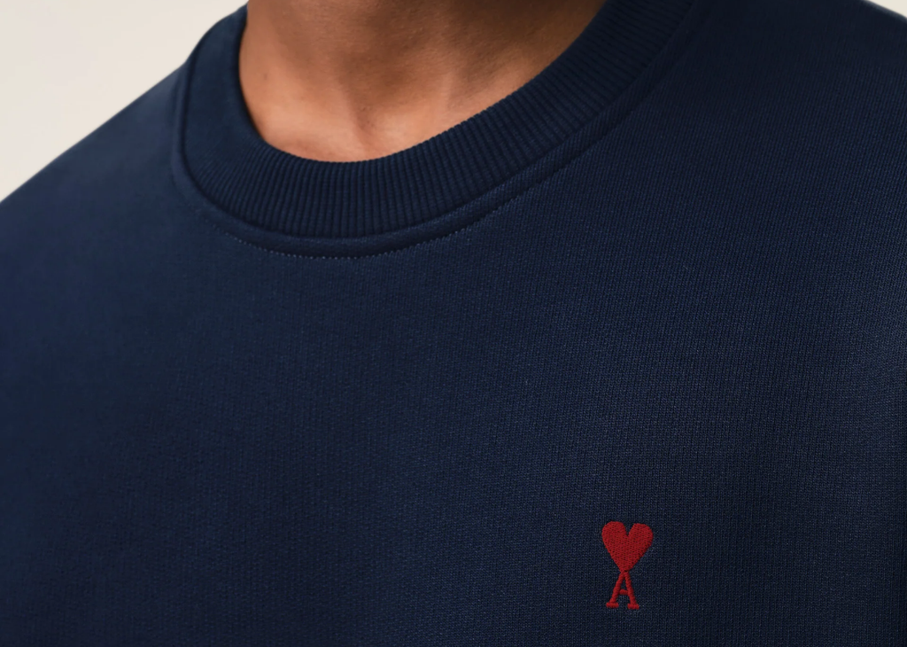 Ami Paris Ami De Coeur Sweatshirt Blue Red