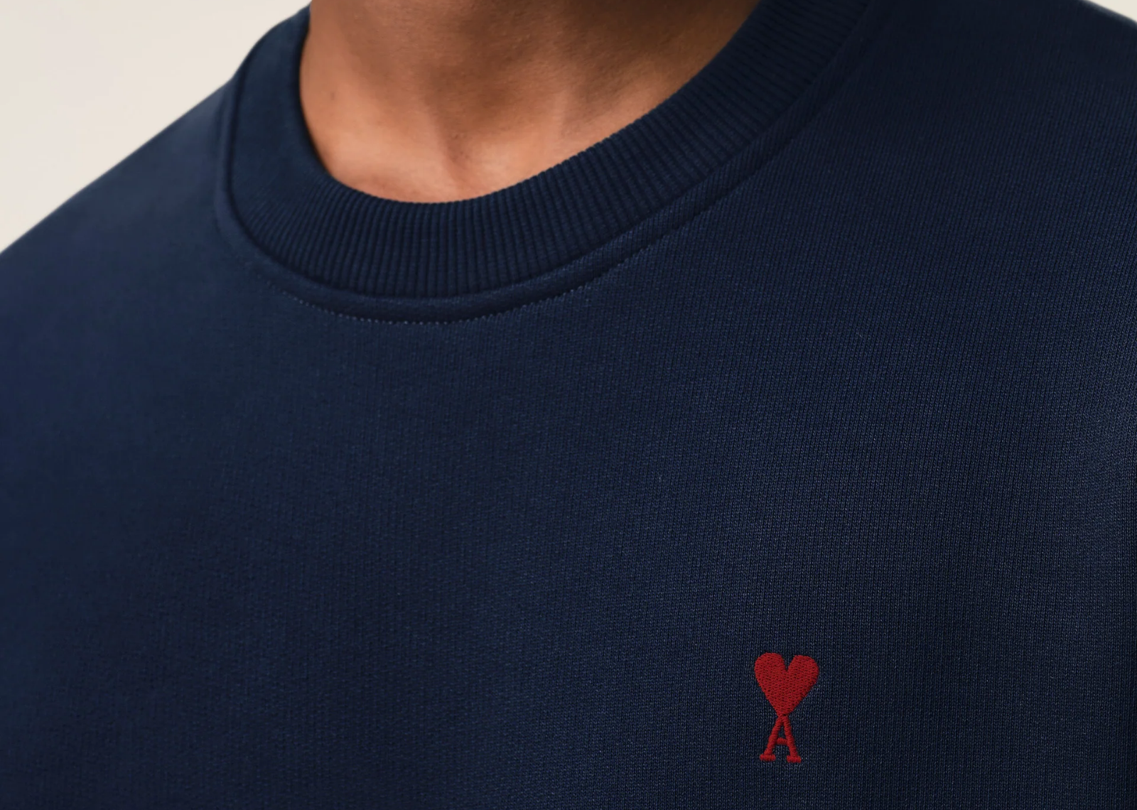 Ami Paris Ami De Coeur Sweatshirt Blue Red