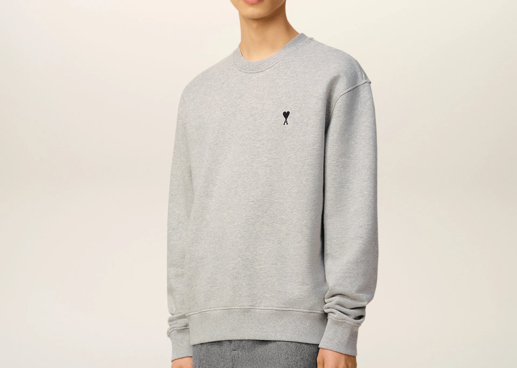 Ami Paris Ami De Coeur Sweatshirt Grey