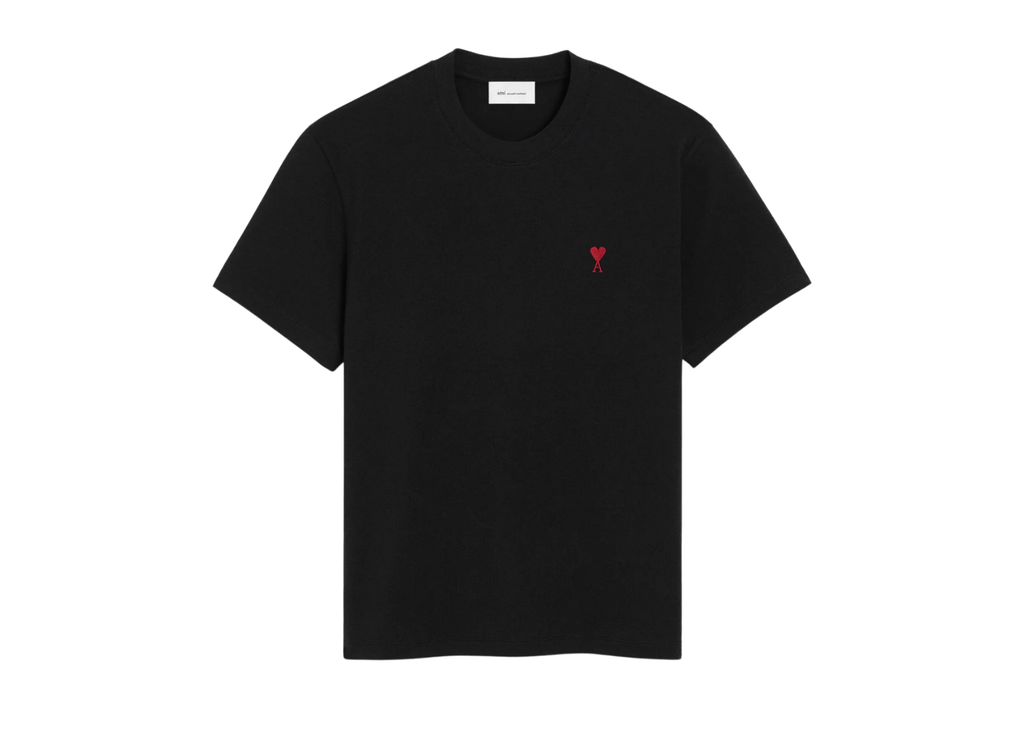 Ami Paris Ami De Coeur T-Shirt Black Red