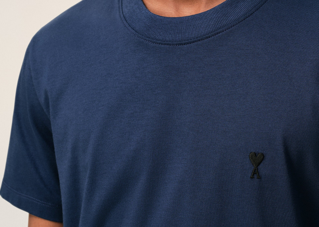 Ami Paris Ami De Coeur T-Shirt Blue