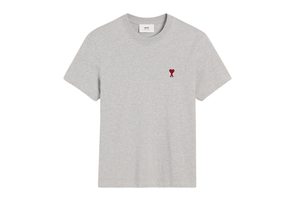 Ami Paris Ami De Coeur T-Shirt Grey Red