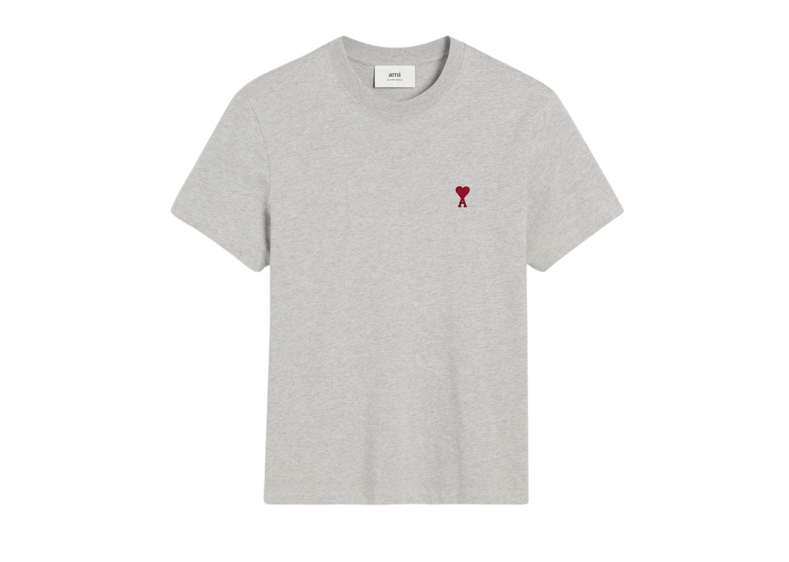 Ami Paris Ami De Coeur T-Shirt Grey Red