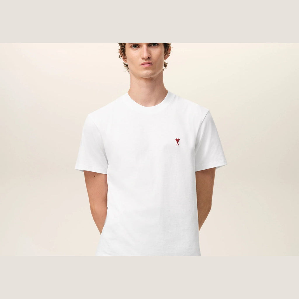 Ami Paris Ami De Coeur T-Shirt White Red
