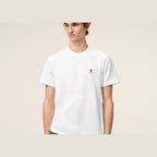 Ami Paris Ami De Coeur T-Shirt White Red