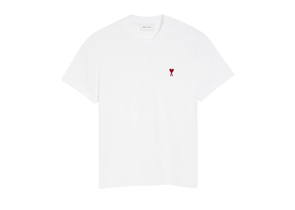 Ami Paris Ami De Coeur T-Shirt White Red