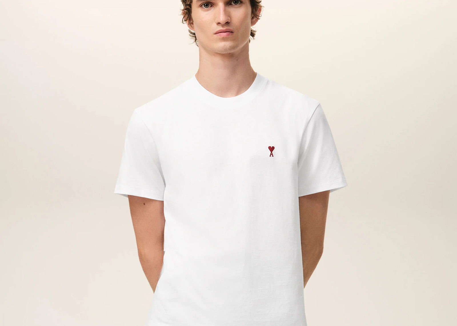 Ami Paris Ami De Coeur T-Shirt White Red