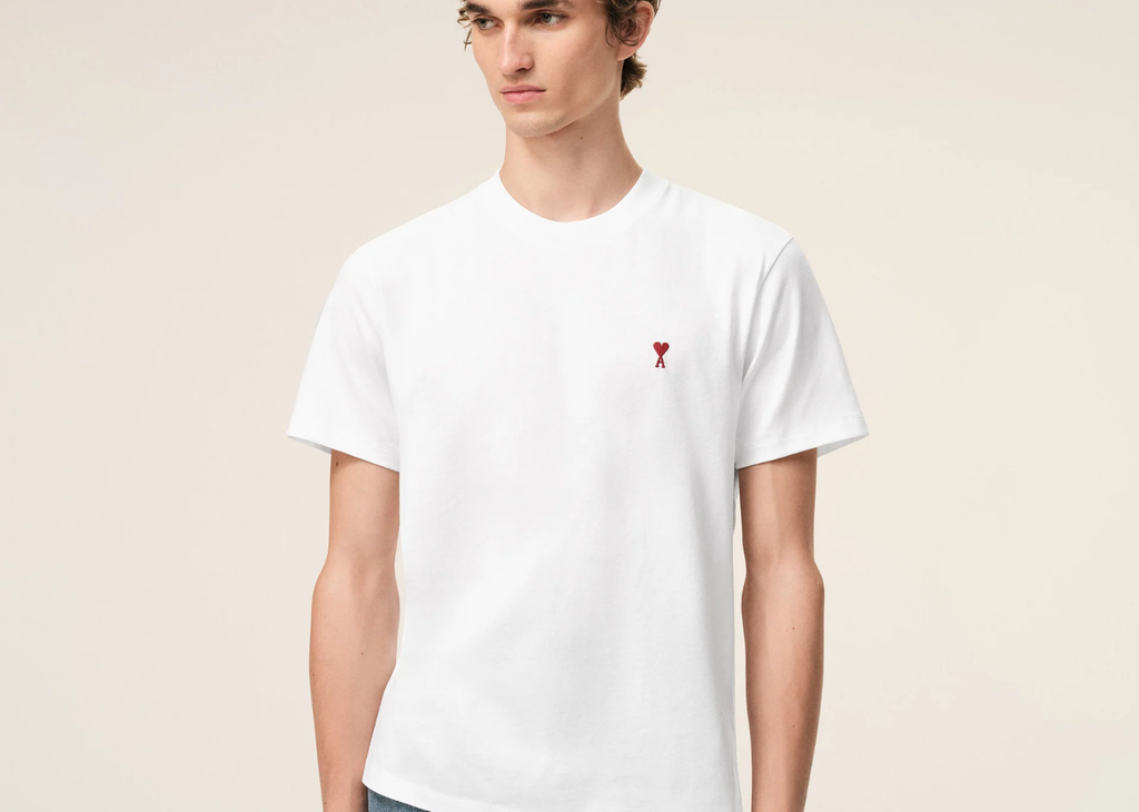 Ami Paris Ami De Coeur T-Shirt White Red