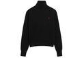 Ami Paris Ami De Coeur Turtle Neck Sweater Black Red