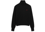 Ami Paris Ami De Coeur Turtle Neck Sweater Black Red