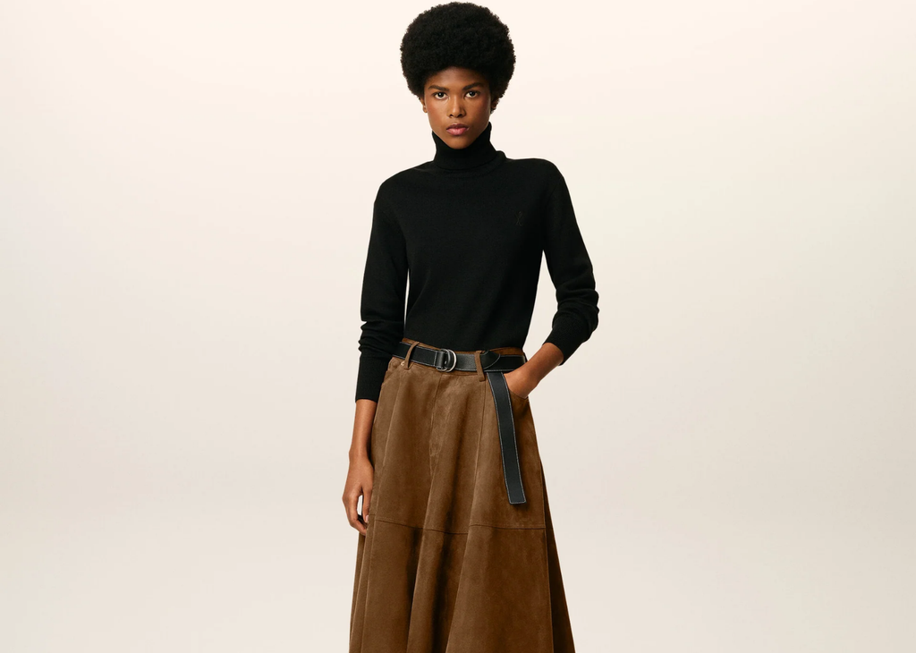 Ami Paris Ami De Coeur Turtle Neck Sweater Black