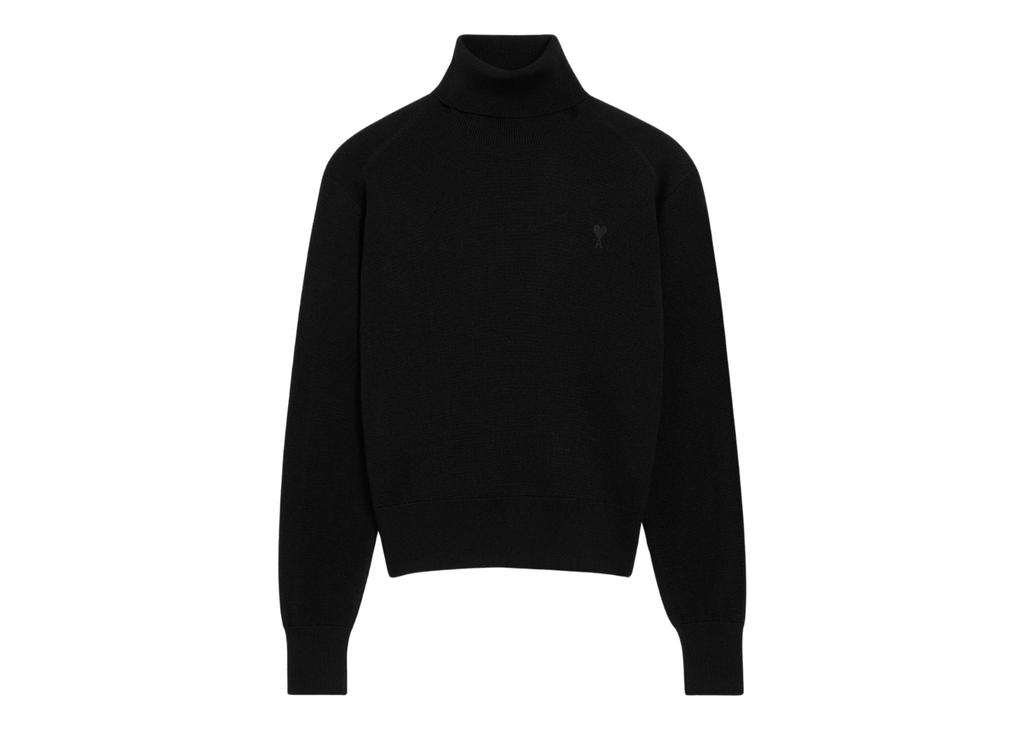Ami Paris Ami De Coeur Turtle Neck Sweater Black/Black