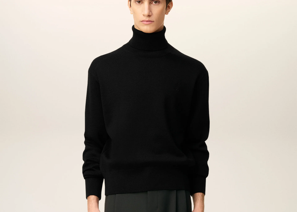 Ami Paris Ami De Coeur Turtle Neck Sweater Black/Black