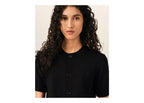 Ami Paris Ami De Coeur Wool Short-Sleeve Cardigan Black/Black (W)