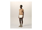 Ami Paris Ami De Coeur Wool Short-Sleeve Cardigan Camel Chine/Black (W)
