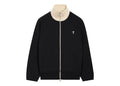 Ami Paris Ami De Coeur Zipped Cotton Sweatshirt Black/Ivory