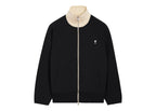 Ami Paris Ami De Coeur Zipped Cotton Sweatshirt Black/Ivory