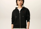 Ami Paris Ami De Coeur Zipped Hoodie Black Red