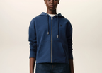 Ami Paris Ami De Coeur Zipped Hoodie Blue