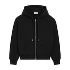 Ami Paris Ami De Coeur Zipped Hoodie Cotton Black