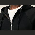 Ami Paris Ami De Coeur Zipped Hoodie Cotton Black