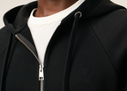 Ami Paris Ami De Coeur Zipped Hoodie Cotton Black