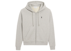 Ami Paris Ami De Coeur Zipped Hoodie Grey
