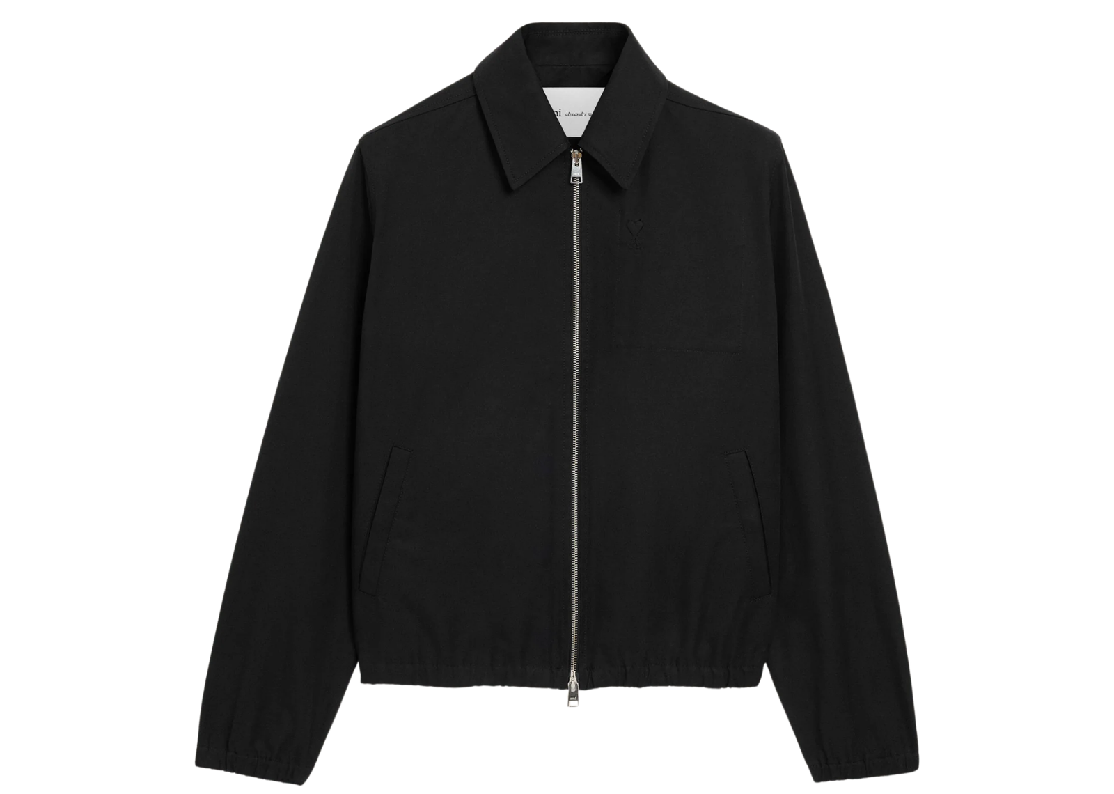 Ami Paris Ami De Coeur Zipped Jacket Black