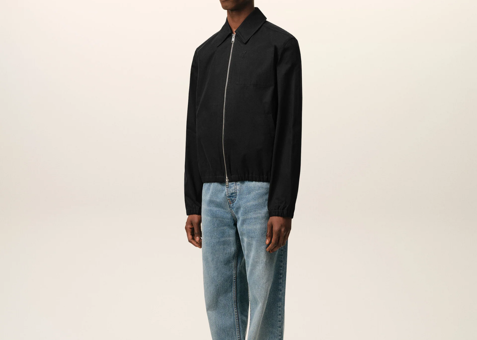 Ami Paris Ami De Coeur Zipped Jacket Black
