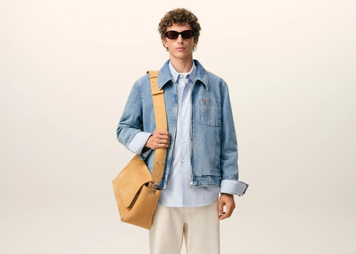 Ami Paris Ami De Coeur Zipped Jacket Blue
