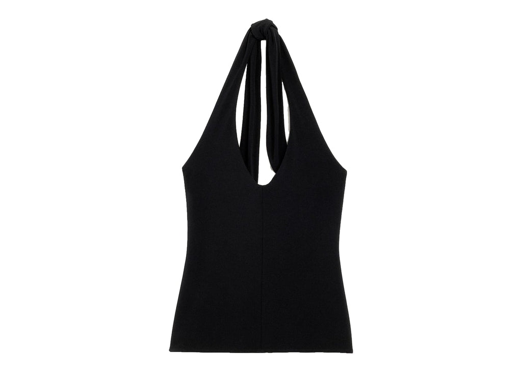 Ami Paris Backless Jersey Top Black (W)