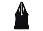 Ami Paris Backless Jersey Top Black (W)
