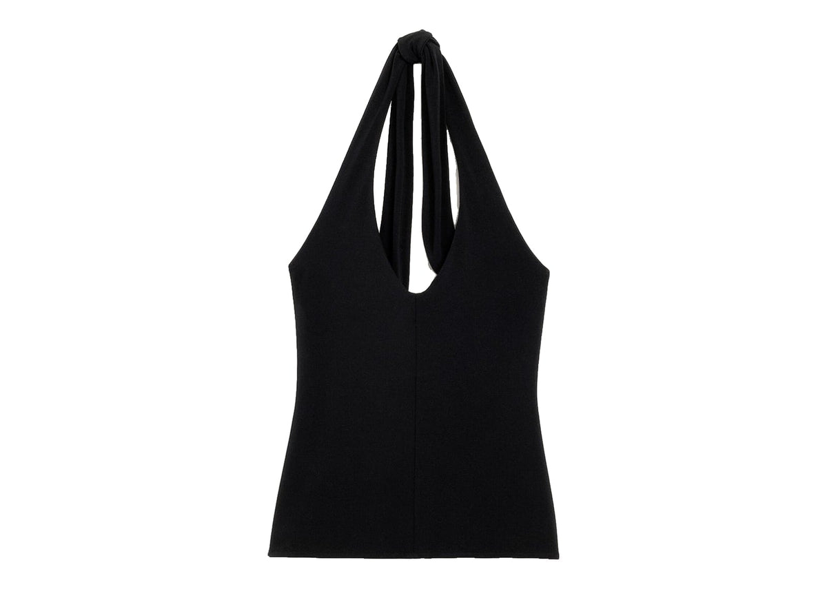 Ami Paris Backless Jersey Top Black (W)
