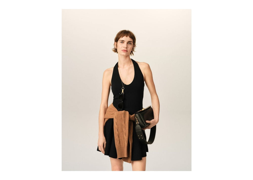 Ami Paris Backless Jersey Top Black (W)
