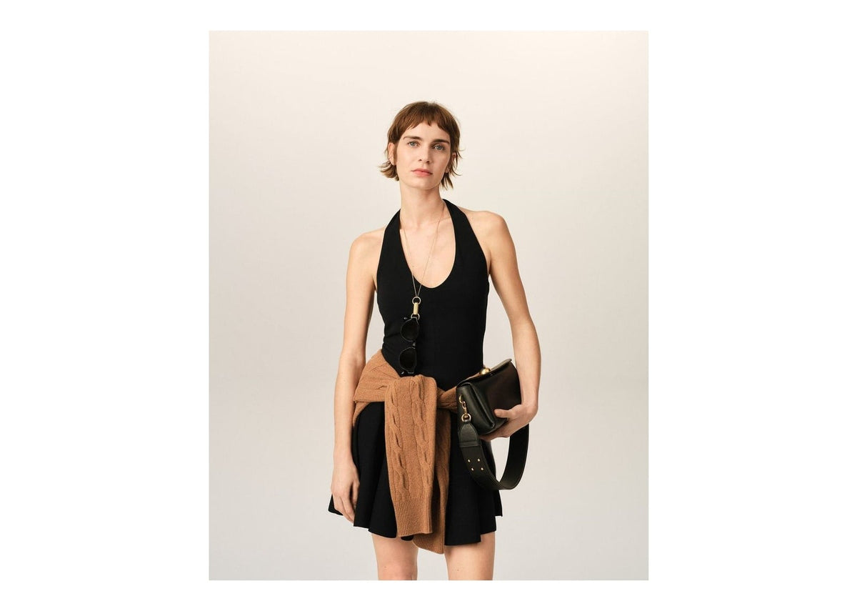 Ami Paris Backless Jersey Top Black (W)
