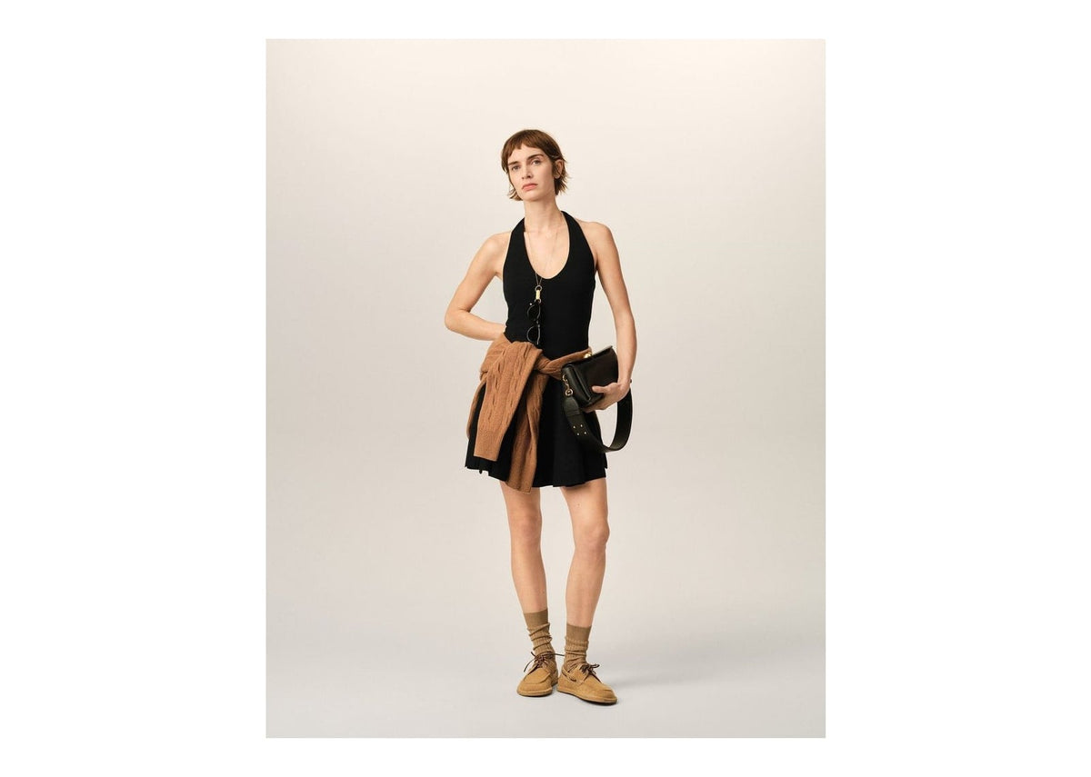 Ami Paris Backless Jersey Top Black (W)