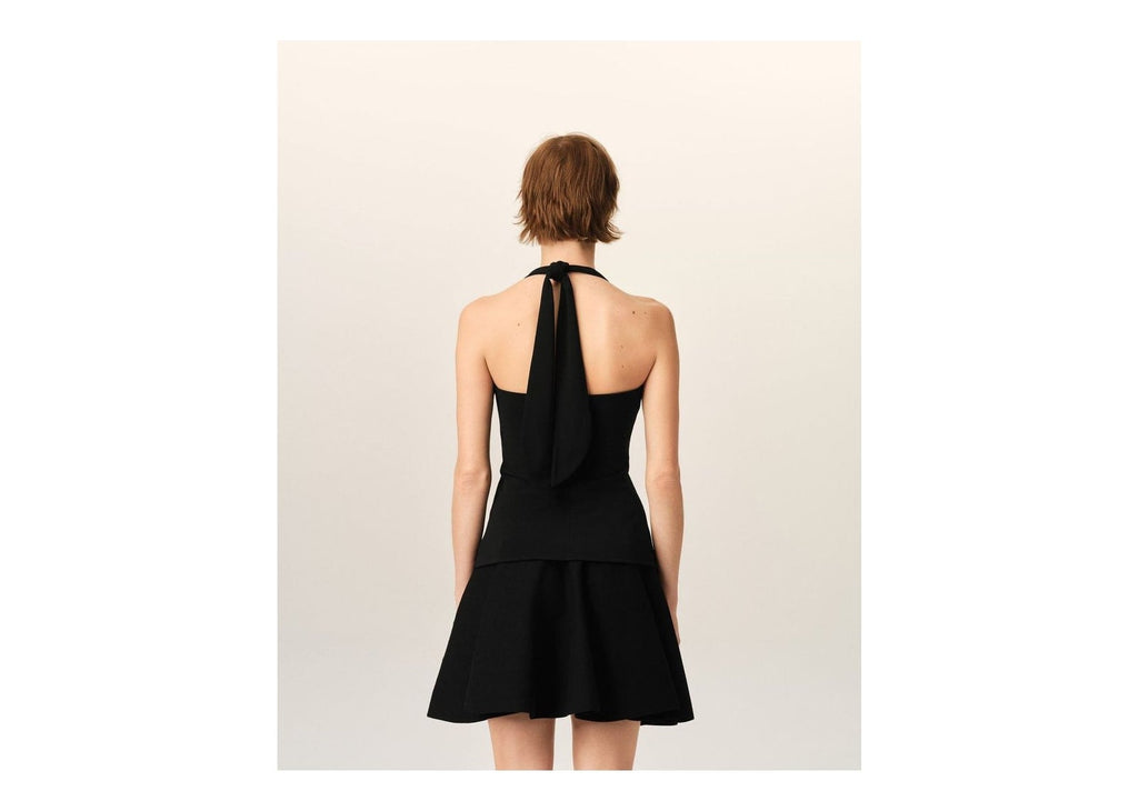 Ami Paris Backless Jersey Top Black (W)