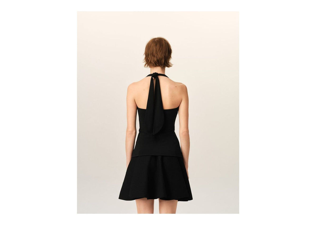 Ami Paris Backless Jersey Top Black (W)