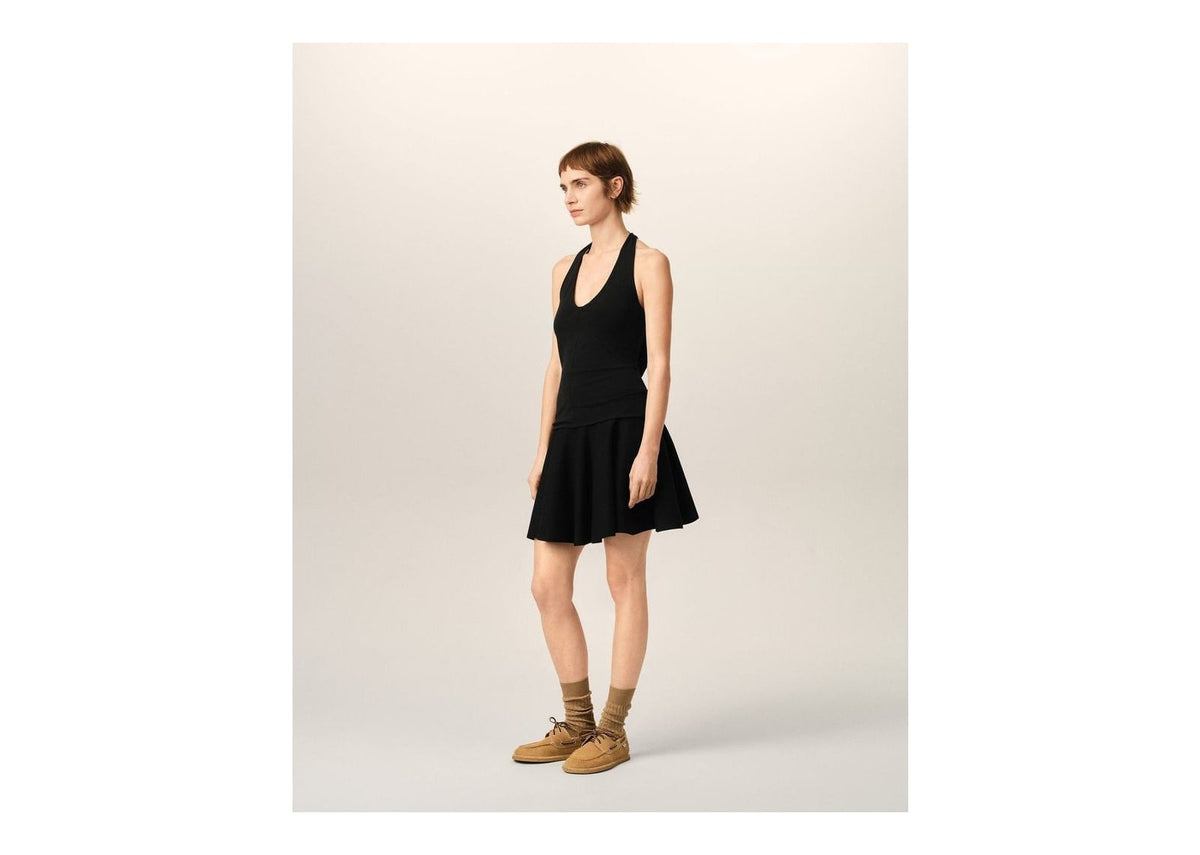 Ami Paris Backless Jersey Top Black (W)