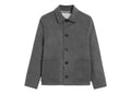 Ami Paris Button-Down Wool and Cashmere Jacket Carbon Grey/Ash Grey