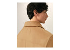 Ami Paris Button-Down Wool and Cashmere Jacket Mastic Beige/Mastic Beige Light