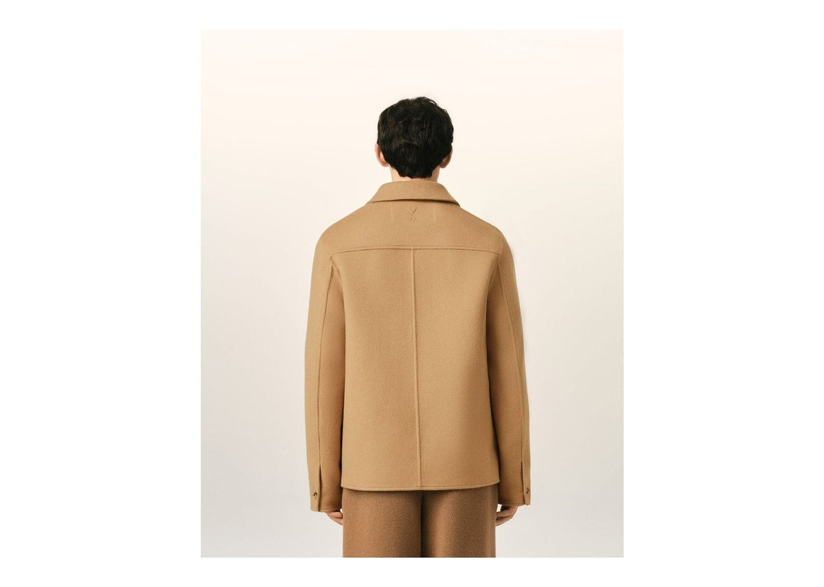 Ami Paris Button-Down Wool and Cashmere Jacket Mastic Beige/Mastic Beige Light