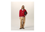 Ami Paris Cable Wool Cardigan Ruby Red