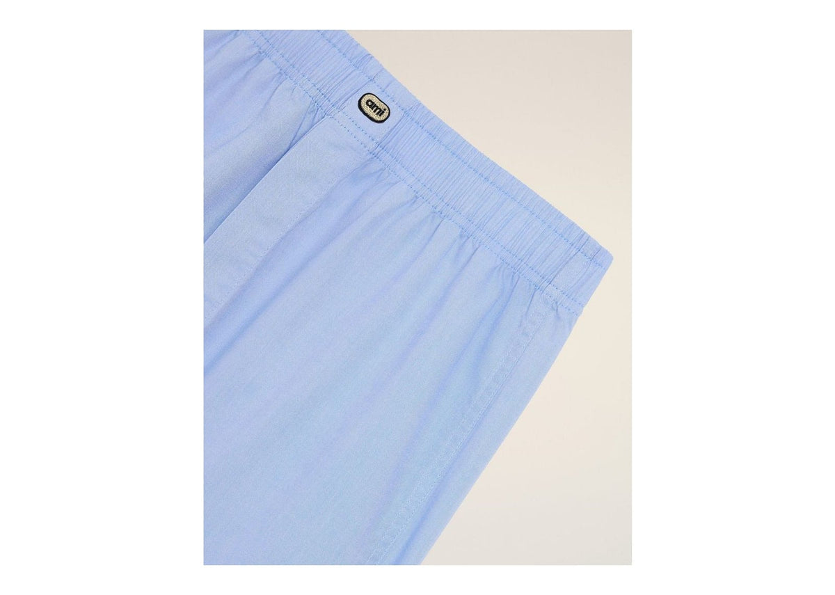 Ami Paris Cotton Boxer with Ami Patch Cashmere Blue